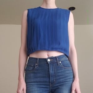 VTG 80s Pleated Crop Top